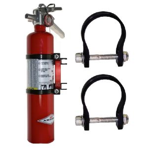 Axia Alloys Black Release Mount 2.5lb Red Amarex Extinguisher + 1.625
