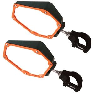 Assault Black/Orange Bomber Plastic Mirrors + 1.5