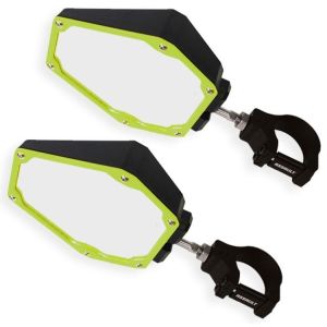 Assault Black/Fluorescent Yellow Bomber Plastic Mirrors + 2.0