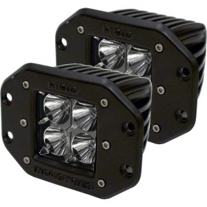 Rigid Industries D-Series Dually LED Flood Light White Flush Mount Pair [212113]