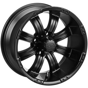 LSI Casino 14x7 Golf Cart Wheel - Matte Black (4/4) 3+4 [14092]