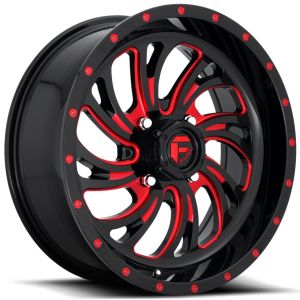 Fuel Kompressor 20x7 ATV/UTV Wheel - Gloss Black/Red (4/156) 4+3 [D6422070A544]