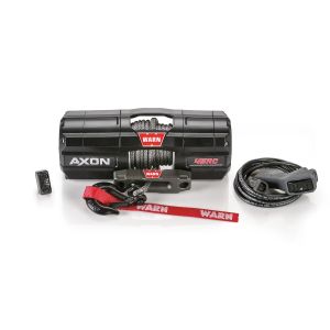 Warn Winch 4500 Synthetic AXON 45-RC Kit [Includes Heavy Duty Winch Saver]