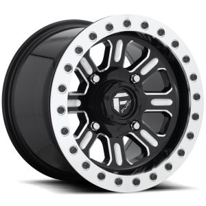 Fuel Hardline Beadlock 15x7 ATV/UTV Wheel - Gloss Black (4/156) 5+2