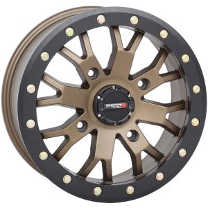 System 3 SB-4 Beadlock 14x7 ATV/UTV Wheel - Bronze (4/156) 4+3 [14S3-3257]