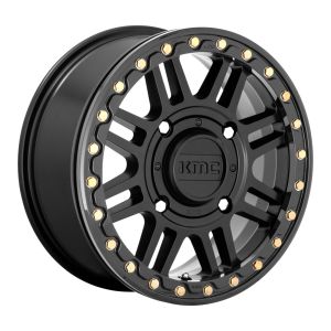 KMC KS250 Cage Beadlock 15x6 ATV/UTV Wheel - Satin Black (4/156) +38mm