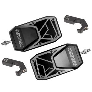 Assault Industries Phantom Convex Mirrors (Pair) w/ Polaris Pro-Fit Clamps - Raw