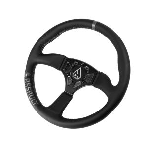 Assault Industries 350R Steering Wheel Grey Stitch - w/Raw Plate