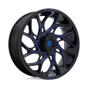 Fuel Runner 18x7 ATV/UTV Wheel - Gloss Black/Blue (4/137) +13mm