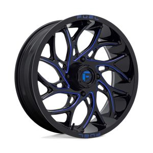 Fuel Runner 24x7 ATV/UTV Wheel - Gloss Black/Blue (4/137) +13mm