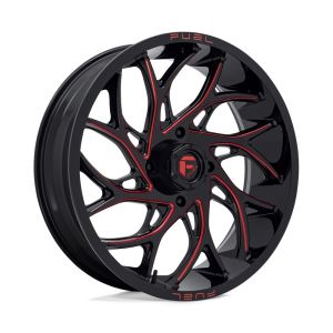 Fuel Runner 24x7 ATV/UTV Wheel - Gloss Black/Red (4/137) +13mm