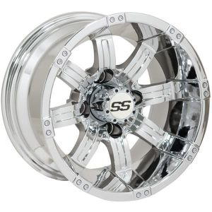 GTW Tempest 12x7 Golf Cart Wheel - Chrome (4/4) 3+4 [19-134]