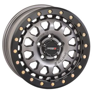 System 3 SB-6 Beadlock 15x7 UTV Wheel - Gunmetal (5x4.5) 6+1 [15S3-6645]