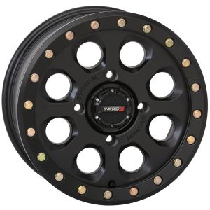 System 3 SB-7 Beadlock 15x10 Wide ATV/UTV Wheel - Matte Black (4/137) 5+5