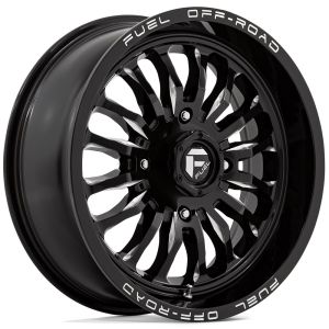 Fuel ARC 20x7 ATV/UTV Wheel - Gloss Black/Milled (4/137) +13mm