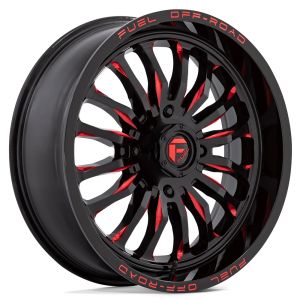 Fuel ARC 20x7 ATV/UTV Wheel - Gloss Black/Red (4/137) +13mm [D8222070A644]