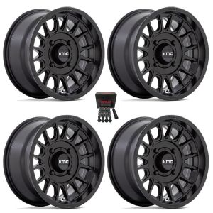 KMC Impact 15x10 Wide Wheels Black Can-Am Maverick X3 / Honda Pioneer 1000