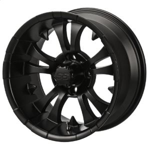 LSI Warlock 14x7 Golf Cart Wheel - Gloss Black 3+4 [14122X]