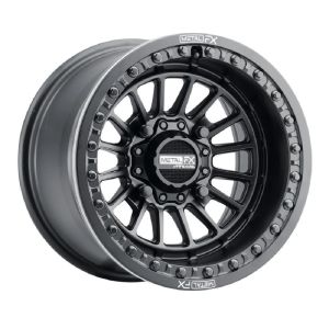 MetalFX Delta Beadlock 15x10 Wide ATV/UTV Wheel - Satin Black 4/137 +0mm [78304]