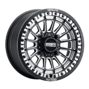 MetalFX Delta Bdlk Contrast Cut 15x7 UTV Wheel - Satin Black 4/137 +25mm [78302]
