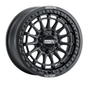 MetalFX Delta R Beadlock 15x7 UTV Wheel - Satin Black 5x4.5 +38mm [78320]