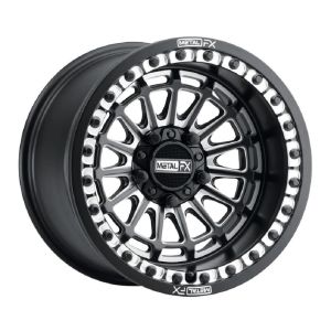 MetalFX Delta R Bdlk Contrast Cut 15x10 Wide UTV Wheel -Black 5x4.5 +0mm [78323]