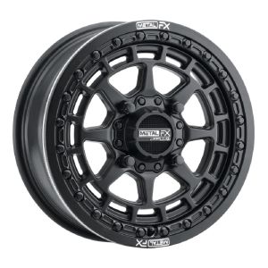 MetalFX Outlaw Beadlock 15x6 ATV/UTV Wheel - Satin Black 4x156 +38mm [78516]