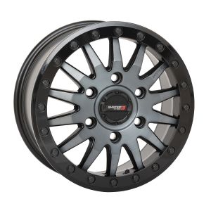 System 3 SB-8 Beadlock 15x7 UTV Wheel - Matte Brushed Grey (6x5.5) +38mm