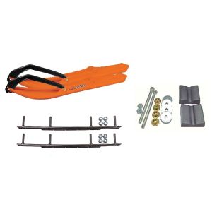 C&A Pro Orange BX Snowmobile Skis w/ 10