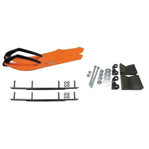 C&A Pro Orange BX Snowmobile Skis w/ 10