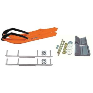 C&A Pro Orange BX Snowmobile Skis w/ 6