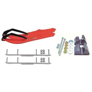 C&A Pro Red BX Snowmobile Skis w/ 4.5