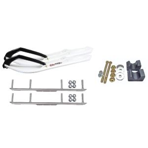 C&A Pro White BX Snowmobile Skis w/ 4.5