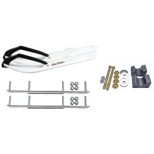 C&A Pro White BX Snowmobile Skis w/ 7.5