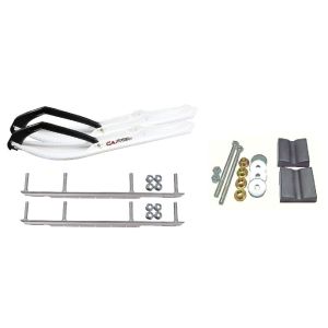 C&A Pro White BX Snowmobile Skis w/ 9