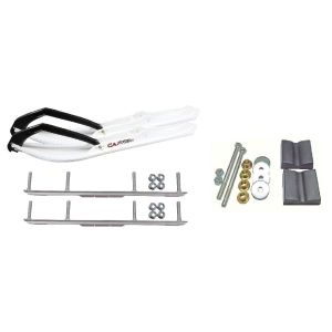 C&A Pro White BX Snowmobile Skis w/ 4.5