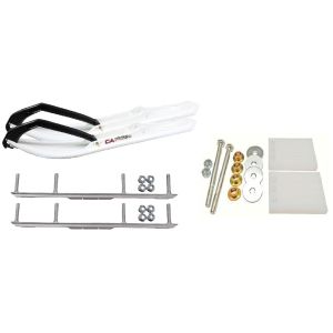 C&A Pro White BX Snowmobile Skis w/ 4.5