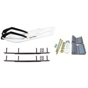 C&A Pro White BX Snowmobile Skis w/ 10