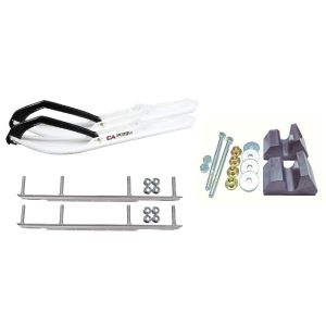 C&A Pro White BX Snowmobile Skis w/ 9