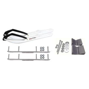 C&A Pro White BX Snowmobile Skis w/ 4.5