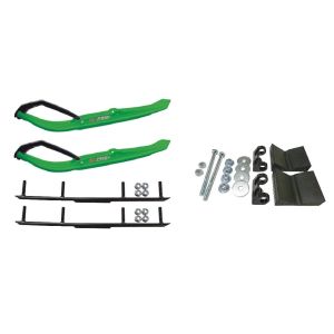 C&A Pro Green MTX Snowmobile Skis w/ 4