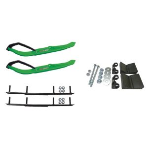 C&A Pro Green MTX Snowmobile Skis w/ 6