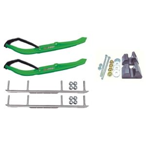 C&A Pro Green MTX Snowmobile Skis w/ 6