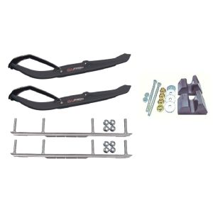 C&A Pro Black MTX Snowmobile Skis w/ 6