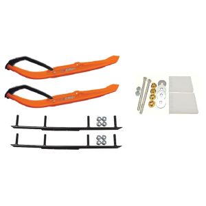 C&A Pro Orange MTX Snowmobile Skis w/ 6