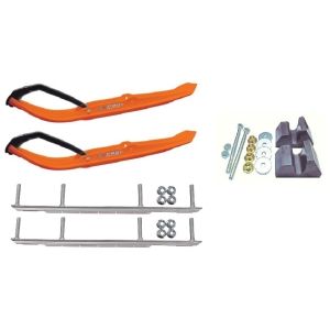 C&A Pro Orange MTX Snowmobile Skis w/ 9