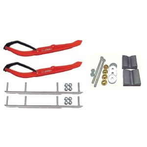 C&A Pro Red MTX Snowmobile Skis w/ 9