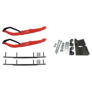 C&A Pro Red MTX Snowmobile Skis w/ 10