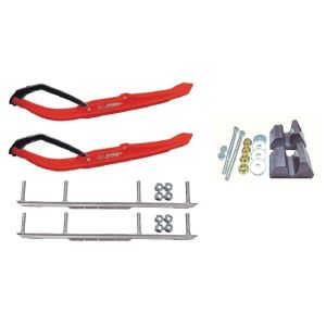 C&A Pro Red MTX Snowmobile Skis w/ 6