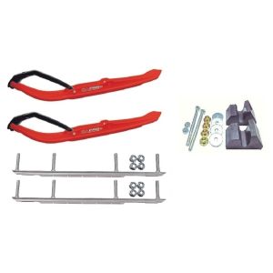 C&A Pro Red MTX Snowmobile Skis w/ 9